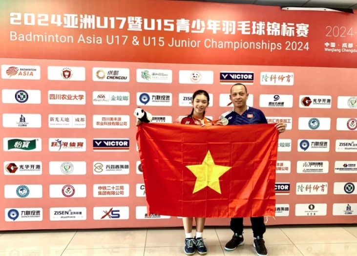 Vietnamese badminton athlete wins silver at Asian U-15 championships