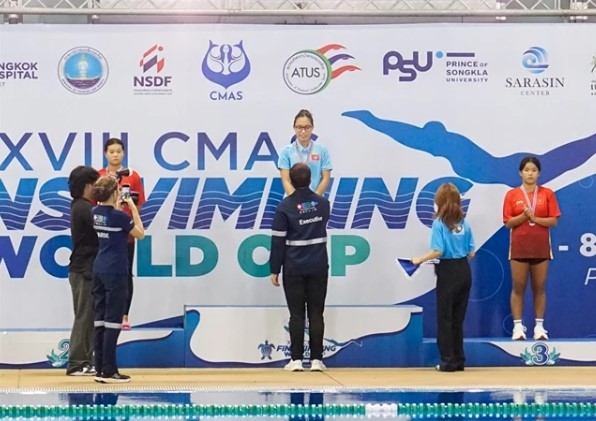 Vietnamese swimmers secure three titles at Thailand Finswimming World Cup