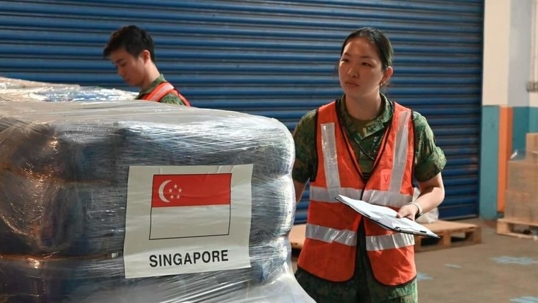 Aid shipment from Singapore’s government to natural disaster-hit areas comes